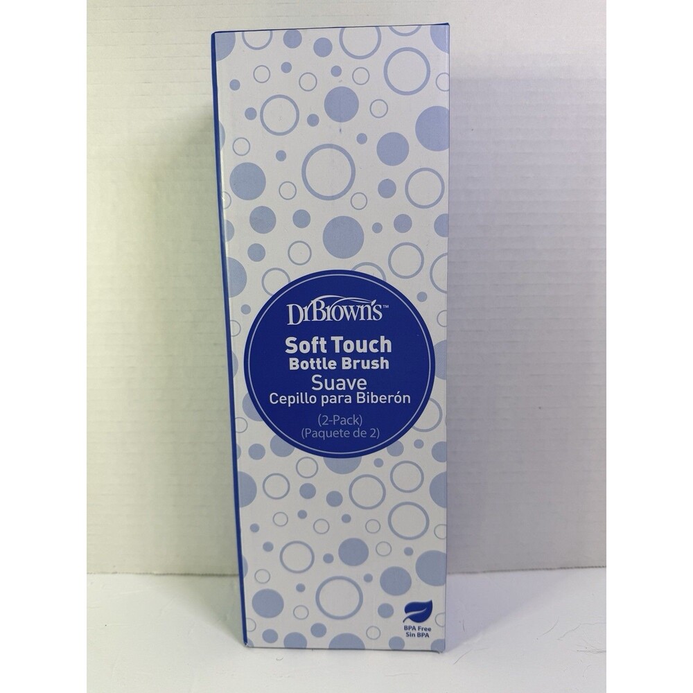 Dr Brown Soft Touch Bottle Brush Suave 2 Pack Baby Bottle Cleaner New